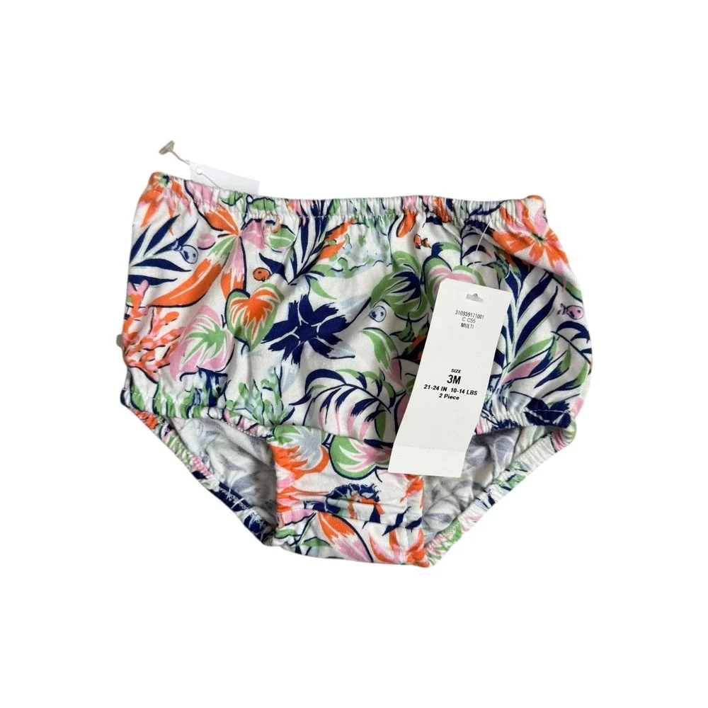 Ralph Lauren Baby Bloomers Diaper Cover Set 3-6M Floral‎ Plaid New With Tags